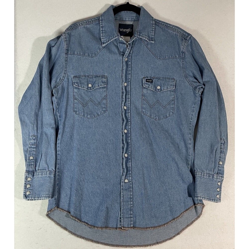 Wrangler Blue Casual Button Down Shirt